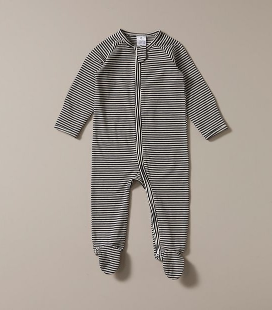 Baby Organic Cotton Stripe Coverall 2 of 5