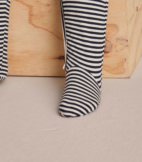 Baby Organic Cotton Stripe Coverall 3 of 5