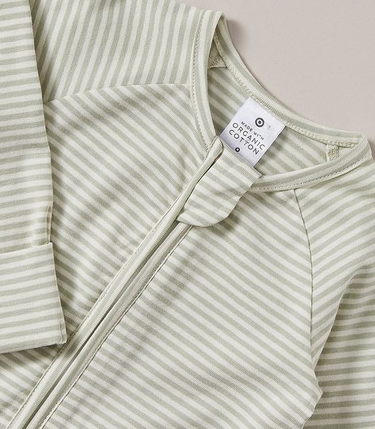 Baby Organic Cotton Stripe Coverall