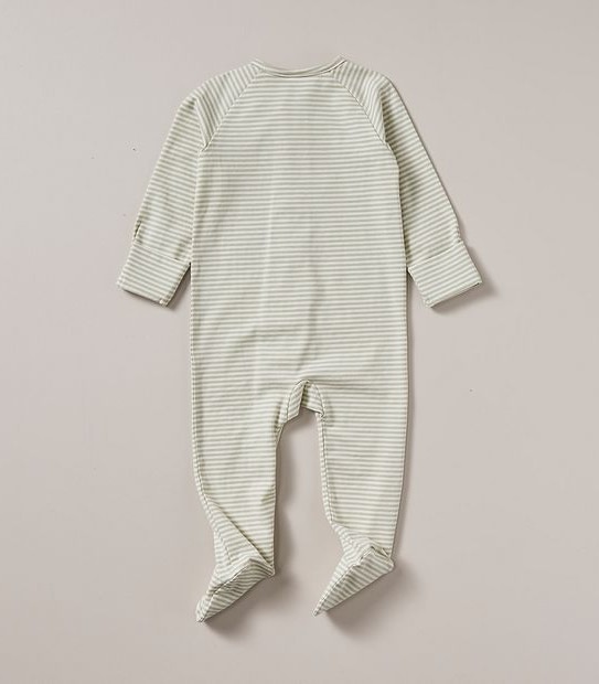 Baby Organic Cotton Stripe Coverall