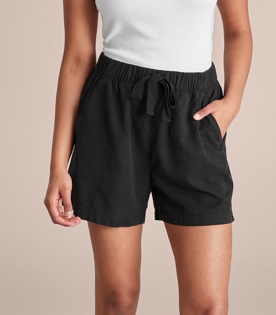 Pull On Slub Shorts