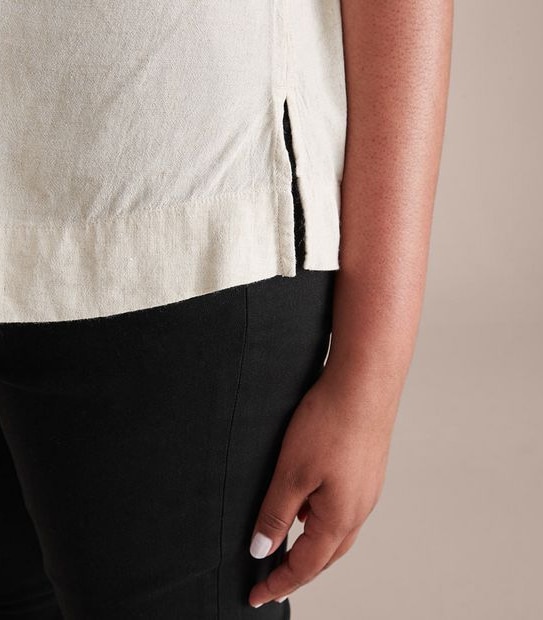 Curve Linen Blend Mary Top