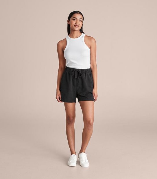 Pull On Slub Shorts
