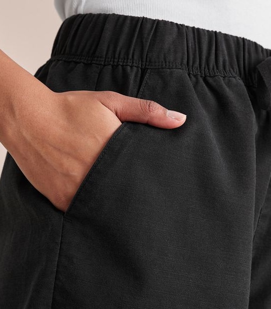 Pull On Slub Shorts