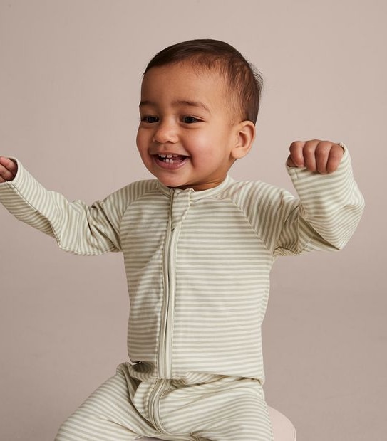 Baby Organic Cotton Stripe Coverall Target Australia