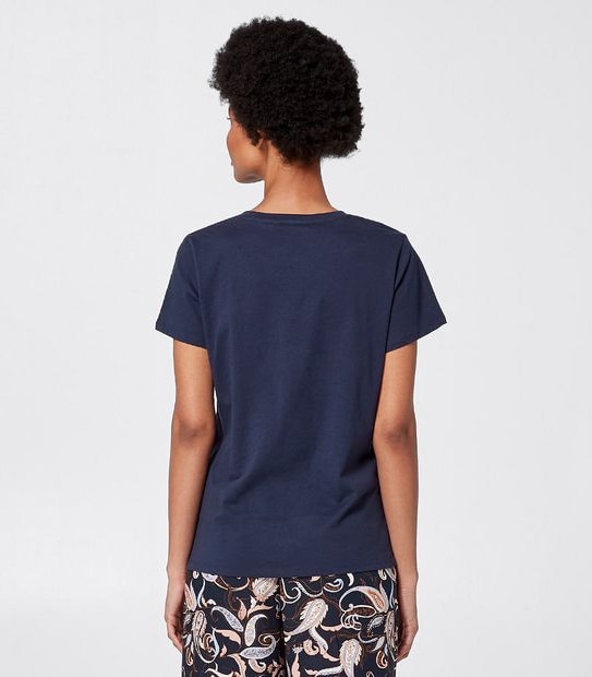 Printed Sleep T-Shirt - Navy Blue