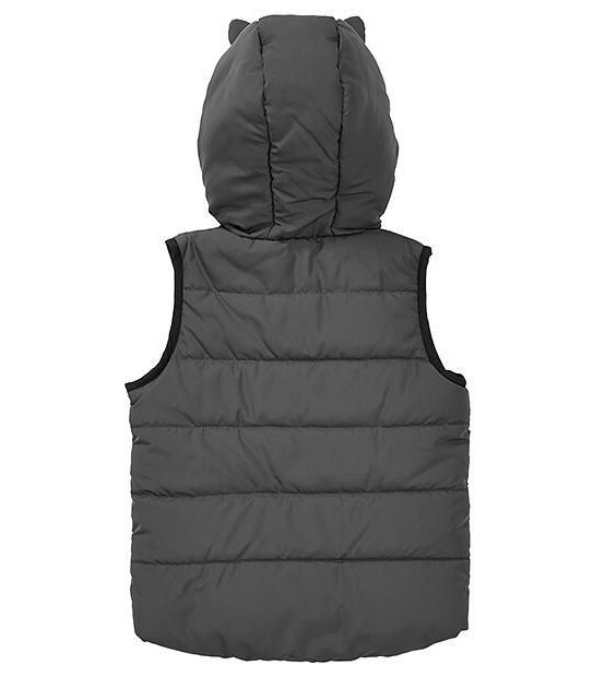 Hooded Raccoon Puffer Vest 2 of 3