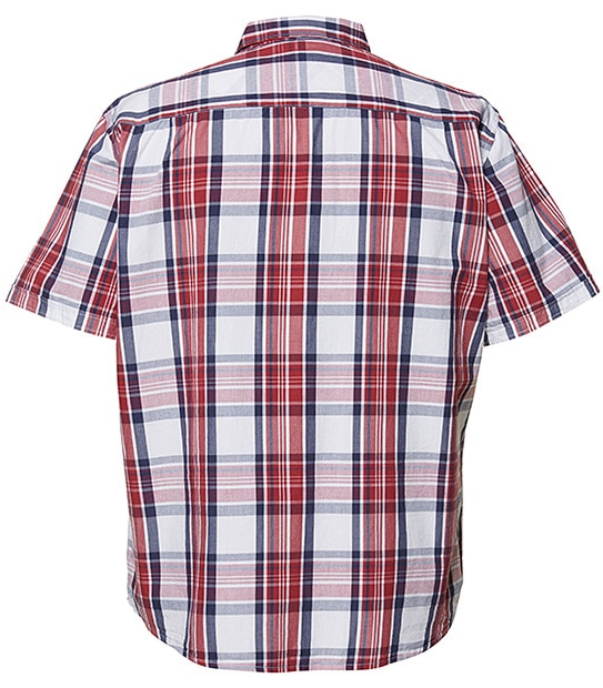 Men's Mr Big Short Sleeve Check Shirt - Red