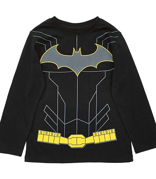 Batman Long Sleeve Costume T-Shirt With Cape