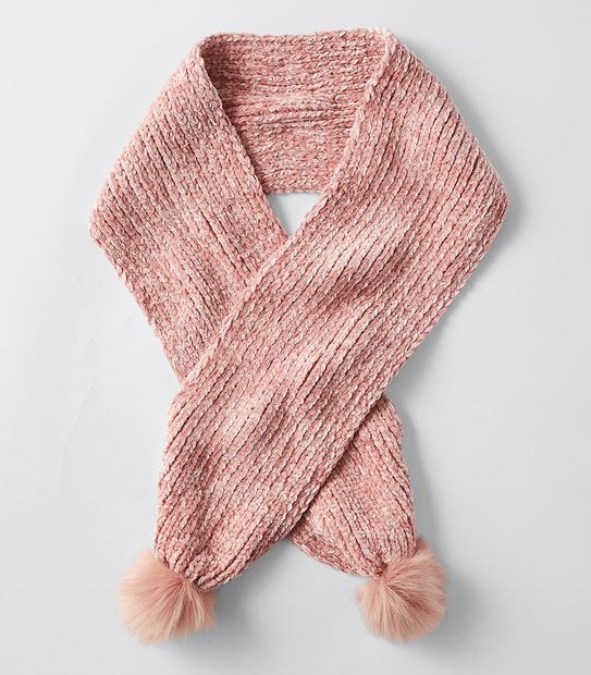 Chenille Scarf - Pink