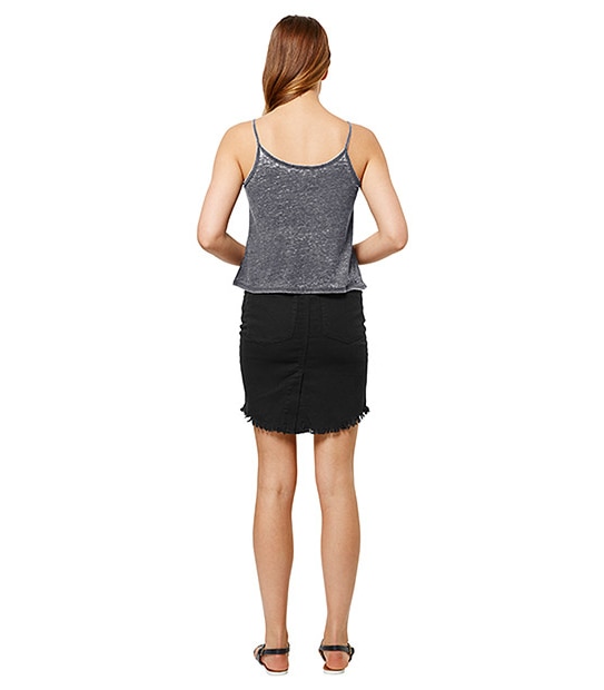 Lily Loves Button Front Cami - Peacoat 2 of 5