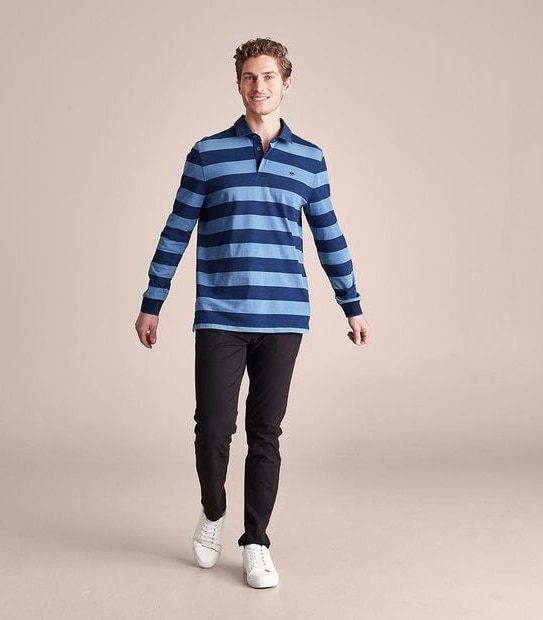 Striped Long Sleeve Rugby Top