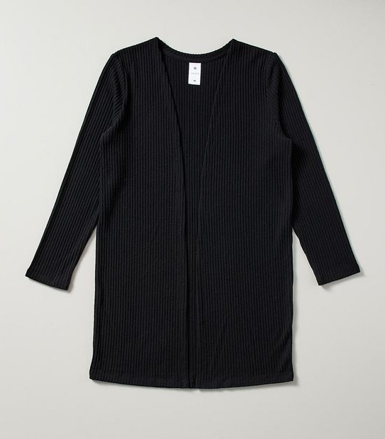 Longline Rib Knit Cardigan