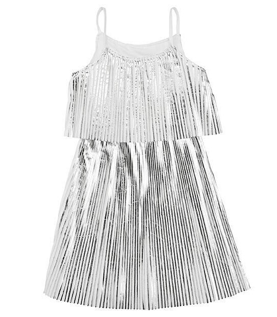 Foil Pleat Party Dress