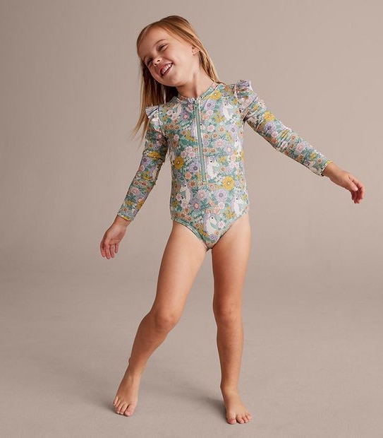 Floral Unicorn Swim Surfsuit