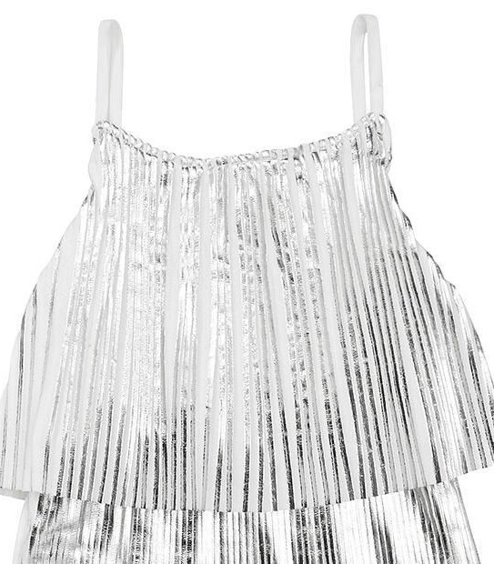 Foil Pleat Party Dress