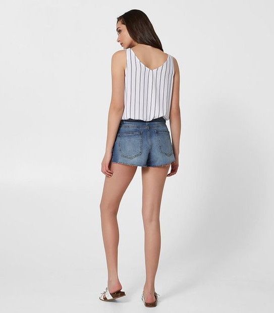 DENIM Raw Edge Shorts - Stem Hem 2 of 3