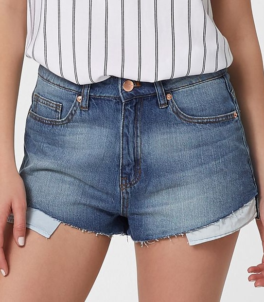 DENIM Raw Edge Shorts - Stem Hem 3 of 3