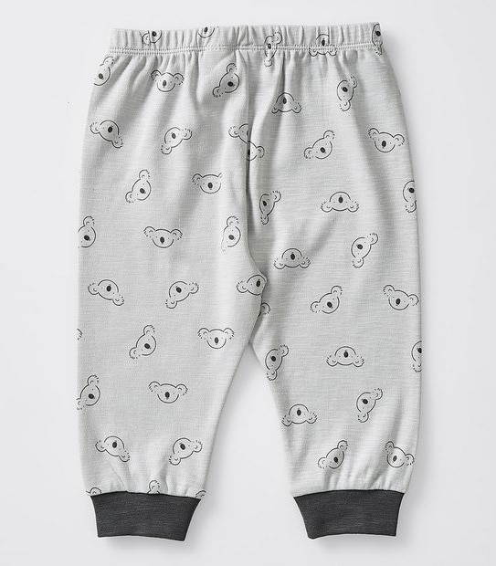 Baby Organic Cotton Koala Print Pyjama Set - Grey