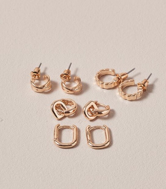 4 Pack Huggie Earrings
