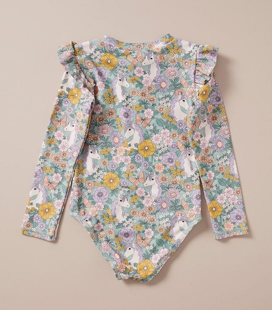 Floral Unicorn Swim Surfsuit