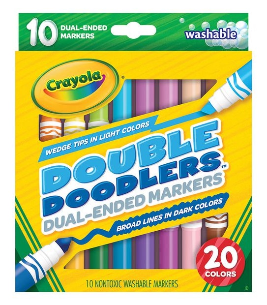 Crayola Dual-Ended Washable Double Doodlers Markers 10 pack