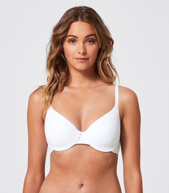 Encased BCI Cotton T-Shirt Bra - White