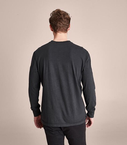 Garment Dyed Slub Henley T-Shirt