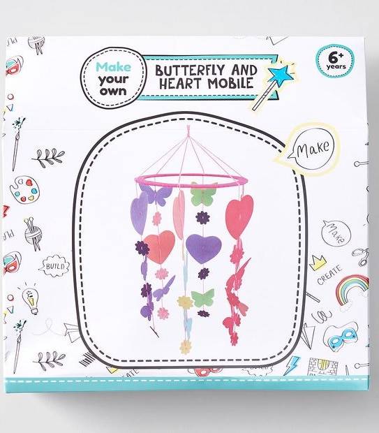 Make Your Own Butterfly & Heart Mobile Kit