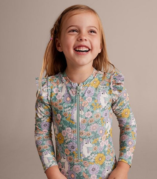 Floral Unicorn Swim Surfsuit