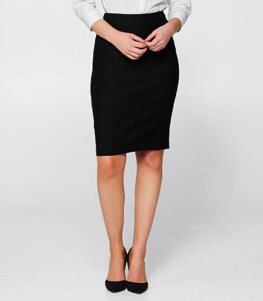 Grid Check Bengaline Skirt