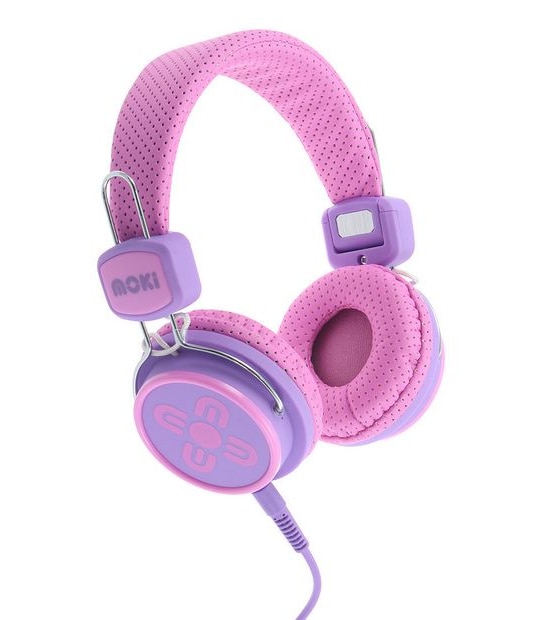 Moki Kids Safe Headphones  - Pink & Purple