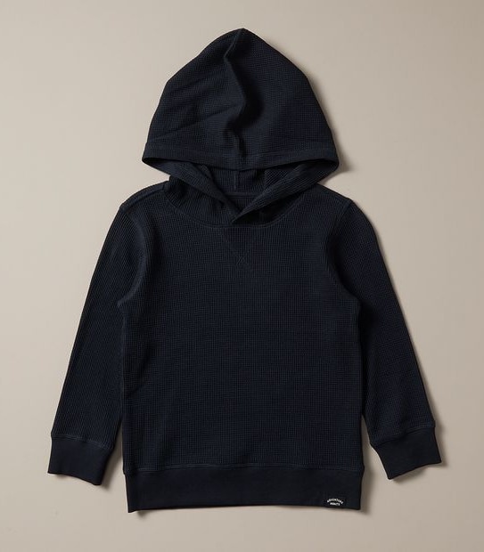 Waffle Long Sleeve Hooded Top
