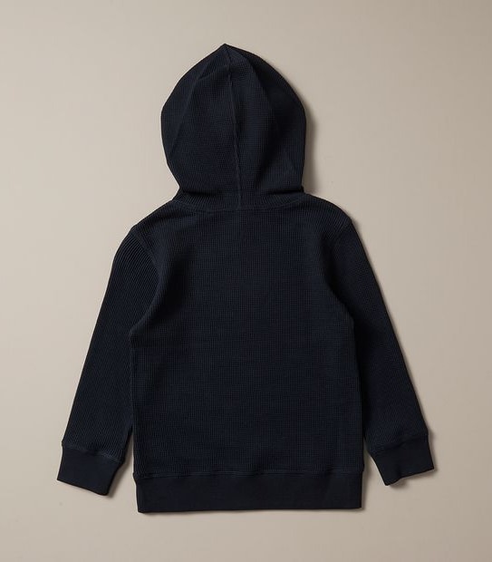 Waffle Long Sleeve Hooded Top
