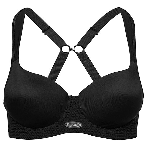 Medium Impact Sports Bra - Black, Style:10098045 Medium Impact Sports Bra - Black, Style:10098045