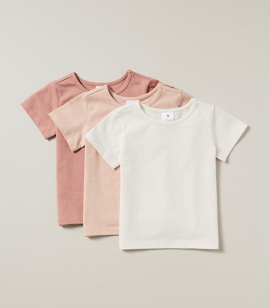 3 Pack Baby Organic Cotton Short Sleeve TShirts Target Australia