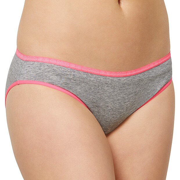 Bonds Hipster Bikini Briefs - Grey Marle, Size 18 Bonds Hipster Bikini Briefs - Grey Marle, Size 18