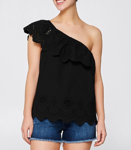 Lily Loves One Shoulder Top - Black