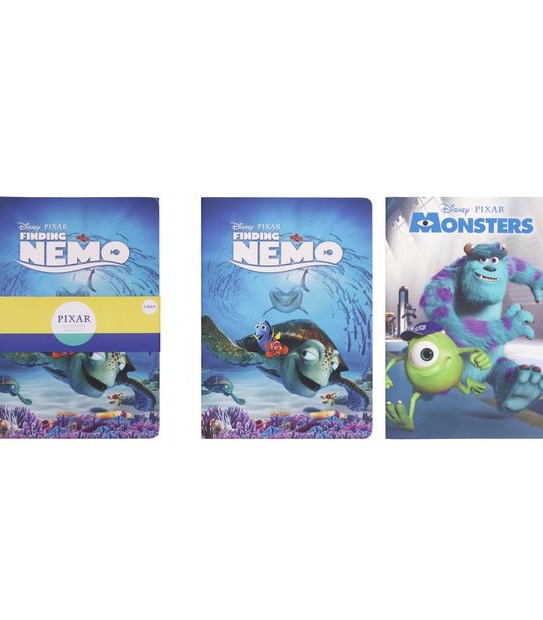 Disney Pixar 2 Pack A5 Notebooks - Monsters Inc. & Finiding Nemo