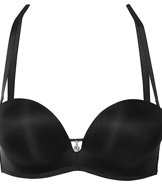 Eye Catcher Strapless Push Up Bra - Black, Style:D56012