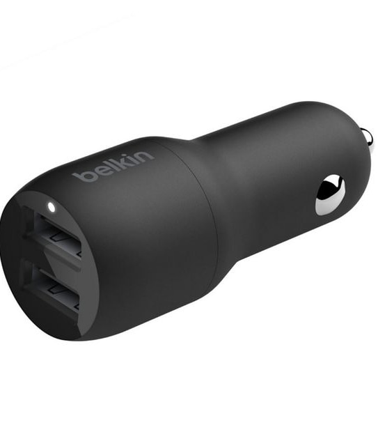 Belkin Boost Charge&trade; Dual USB-A Car Charger 24W & USB-A to Lightning Cable