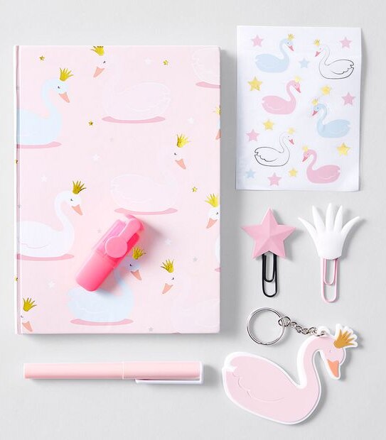 Swan Journal & Keyring Set