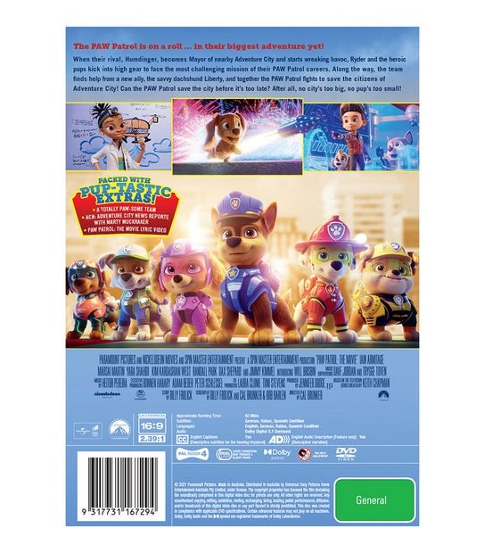 PAW Patrol - The Movie - DVD