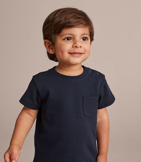 2 Piece Baby T-shirt and Short Waffle Set 