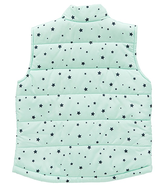 Star Print Puffer Vest