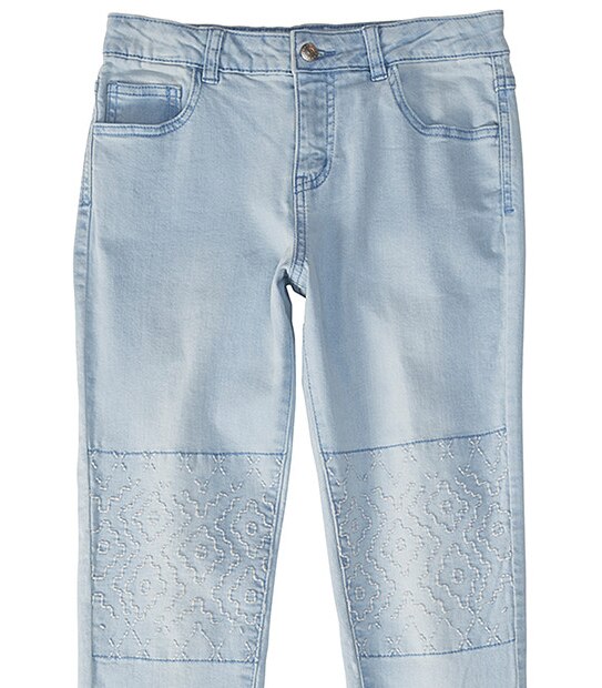 Denim Embroidered Jeans