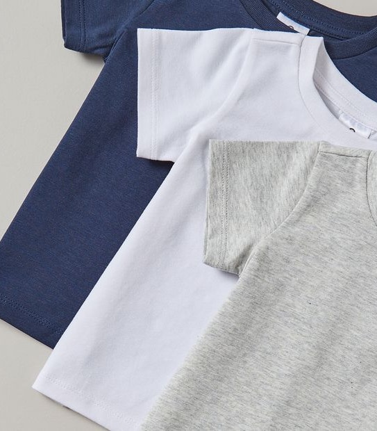 3 Pack Baby Organic Cotton Short Sleeve T-Shirts