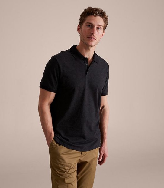 Preview Jacquard Jersey Polo Top