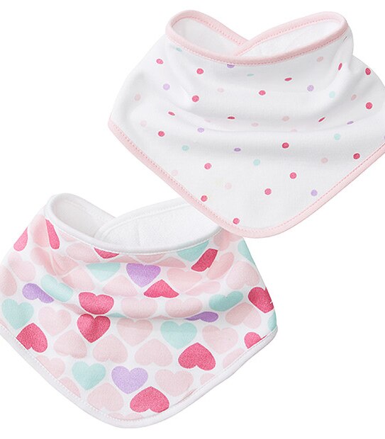 2 Pack Bandana Bibs - Heart