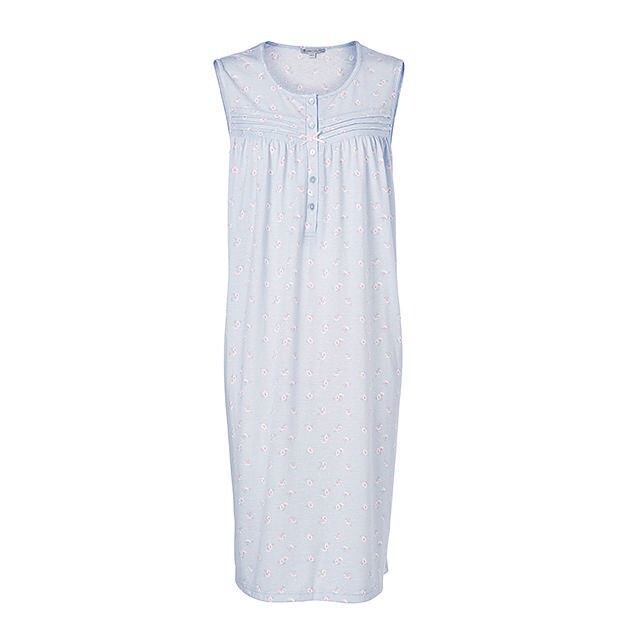 Traditional Knit Sleeveless Floral Nightie Traditional Knit Sleeveless Floral Nightie